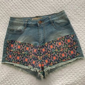 Flying Tomato Denim Short with Cute Design Size Sm